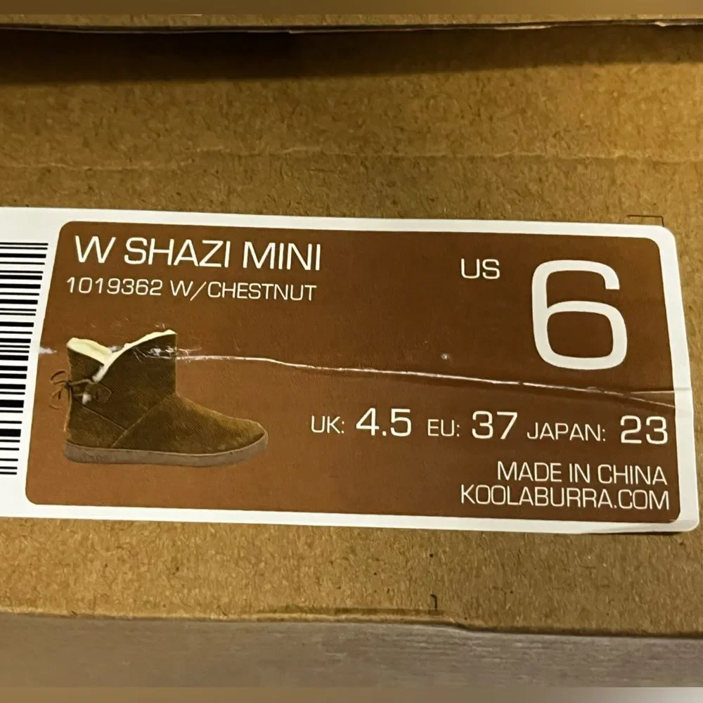 Koolaburra by UGG Women's Boot 100% Leather Autralian Sheep Fur Brown Size 6